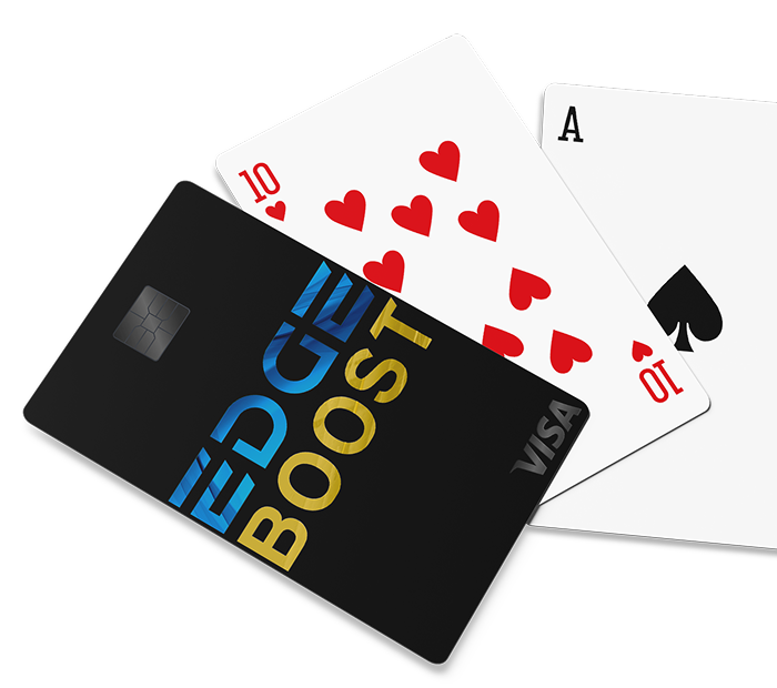 EDGE Boost Debit Card and Poker Cards