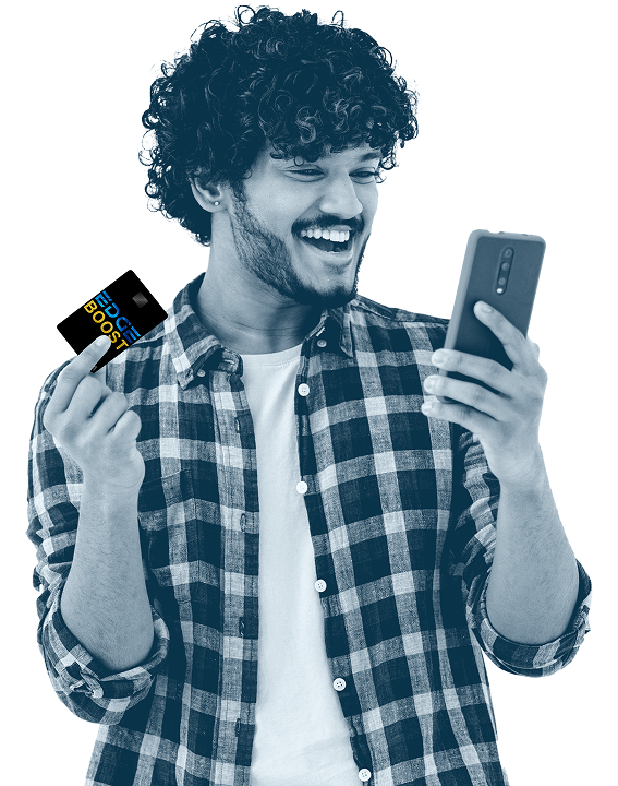 Male Using EDGE Boost Debit Card